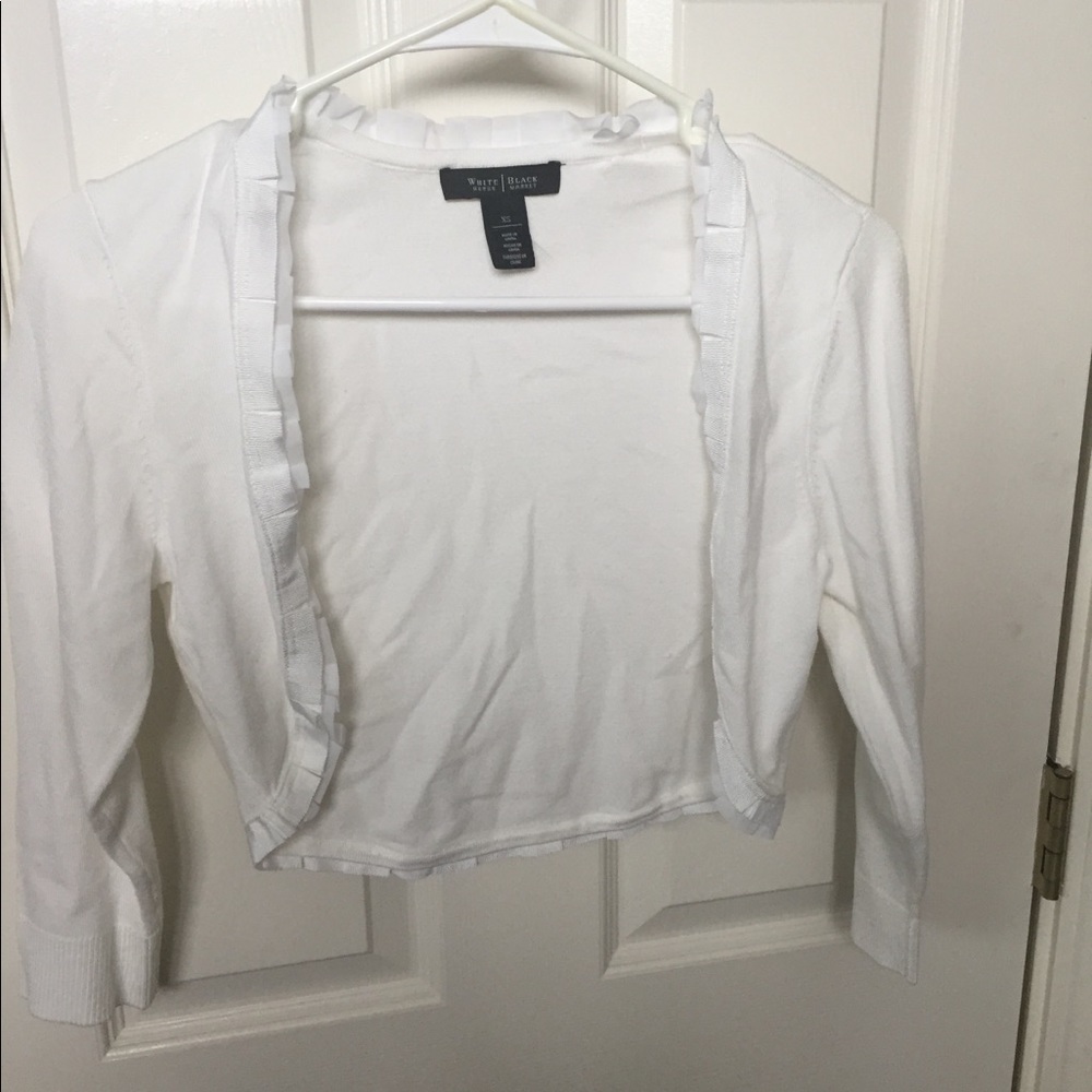 WHBM white shrug EUC XS